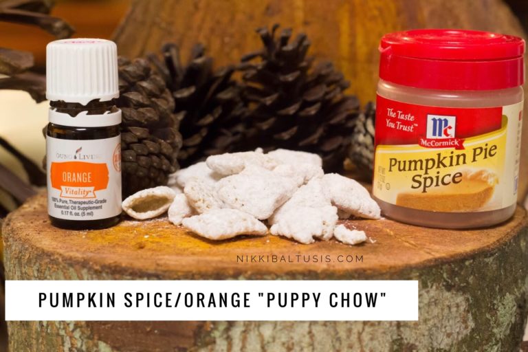 Pumpkin Spice Orange Oil-infused “Puppy Chow”