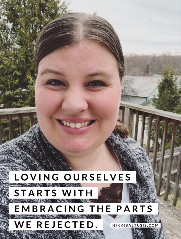 Loving ourselves starts with embracing the parts we rejected.