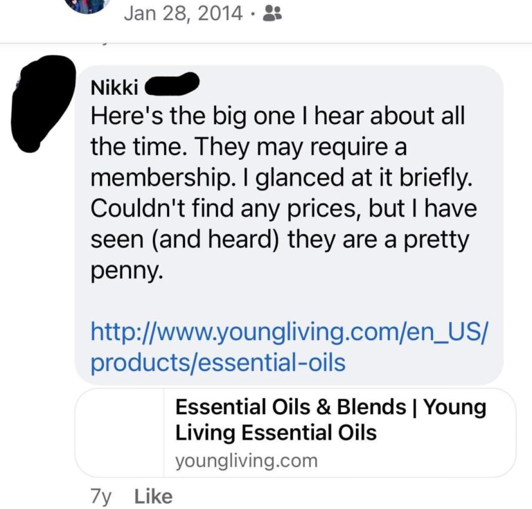 The Day I Posted That Young Living Was Too Expensive
